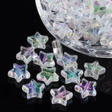 100pcs Eco-Friendly Acrylic Star 10x4mm Beads for Jewelry Making