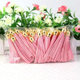 10pcs Mix Leather Cord Fabric Tassel for Keychain Cellphone Jewelry Charms