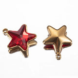 5pcs Star Glass Pendants Crystal Charms Beads for Necklace Bracelet DIY