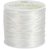 60 Yards Clear Elastic String Cord Polyester Stretch Thread for Party Deco