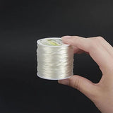 60 Yards Clear Elastic String Cord Polyester Stretch Thread for Party Deco