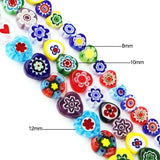 8/10/12mm Glass Beads Peach Heart Millefiore Loose Bead DIY Making