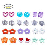 Acrylic Heart Bead Frames Mixed Jewelry 15x16.5x4mm