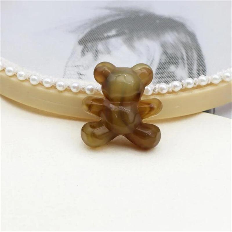 10pcs Bear Charms Resin Beads Connectors DIY Jewelry Accessories