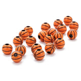50pcs 12mm Acrylic Sport Spacer Beads for DIY Bracelets Basketball Tennis Rugby