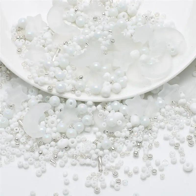 Mixed Moon Glass Beads Seed Beads for DIY Jewelry Making