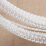 2M Copper Crystal Beads Craft Chain Link Chain With Crystal Glass Beads