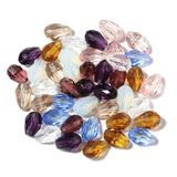 30pcs Mixed Glass Crystal Cut Beads for DIY Bracelets Jewelry Making