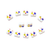13*15mm Children's Cat Glass Beads DIY Jewelry Accessories 2pcs