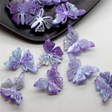 10pcs 16*23mm Resin 3D Butterfly Charms DIY Earrings Jewelry Making