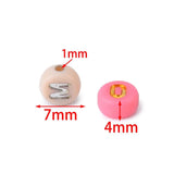 100pcs/Lot 7MM Mixed Alphabet Beads for Jewelry Making DIY