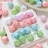 10pcs Acrylic Pendant Beads Macaron Loose Beads Diy Necklace Earrings Jewelry