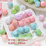 10pcs Acrylic Pendant Beads Macaron Loose Beads Diy Necklace Earrings Jewelry