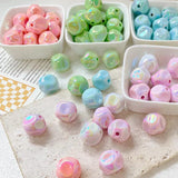 10pcs Acrylic Pendant Beads Macaron Loose Beads Diy Necklace Earrings Jewelry