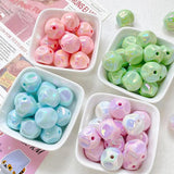 10pcs Acrylic Pendant Beads Macaron Loose Beads Diy Necklace Earrings Jewelry