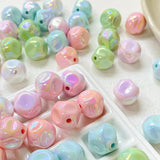 10pcs Acrylic Pendant Beads Macaron Loose Beads Diy Necklace Earrings Jewelry