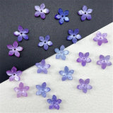 20PC 13MM Flower Beads Cap Acetic Acid Acrylic Spacer Beads Charm Connectors