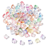100pc Crystal Glass Square Beads DIY Jewelry Interval Bead Accessories