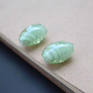 10Pcs Lampwork Glass Beads Multi-color Oval Charm Beads for Jewelry DIY