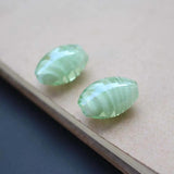 10Pcs Lampwork Glass Beads Multi-color Oval Charm Beads for Jewelry DIY