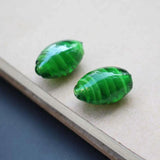 10Pcs Lampwork Glass Beads Multi-color Oval Charm Beads for Jewelry DIY