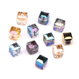 100pcs 4mm Austrian Crystal Square Glass Beads for Jewelry Making DIY