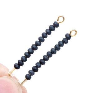 Matte Crystal Glass Rondelle Tiny Beads 3mm