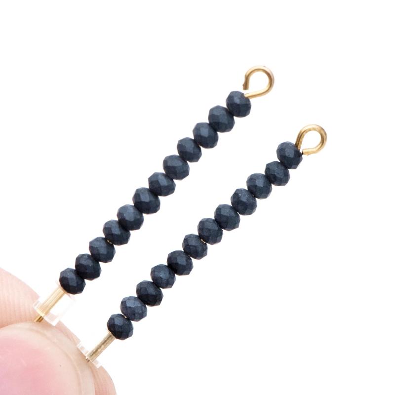 Matte Crystal Glass Rondelle Tiny Beads 3mm
