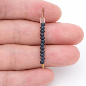 Matte Crystal Glass Rondelle Tiny Beads 3mm