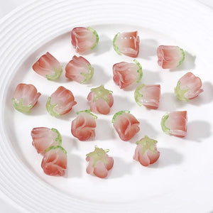 3D Resin Rose Beads DIY Necklace Earring Pendant Materials