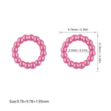 10mm Pearl Circle Acrylic Ring Beads Round Spacer Bead Jewelry Making