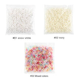 10mm Pearl Circle Acrylic Ring Beads Round Spacer Bead Jewelry Making