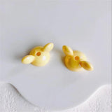 10Pcs/Lot Acrylic Cat Ear Beads Cap Connectors for DIY Jewelry Making