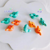 10Pcs/Lot Acrylic Cat Ear Beads Cap Connectors for DIY Jewelry Making