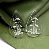 Mushrooms Starry Night Acrylic Charms DIY Jewelry Findings Teardrop Pendant