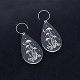 Mushrooms Starry Night Acrylic Charms DIY Jewelry Findings Teardrop Pendant