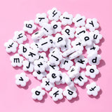 100Pcs Smiley Flower Letter Beads Acrylic Spacer Bead for Jewelry Making
