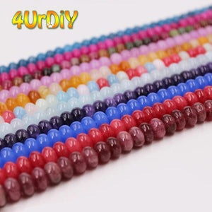 5*8mm Rondelle Stone Beads Round Jades Chalcedony Loose Spacer Beads