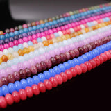 5*8mm Rondelle Stone Beads Round Jades Chalcedony Loose Spacer Beads