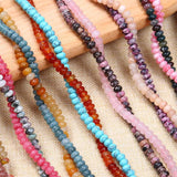 5*8mm Rondelle Stone Beads Round Jades Chalcedony Loose Spacer Beads