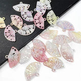 50pcs ABS Acrylic Fan Charms Resin Connectors DIY Jewelry Making Accessories