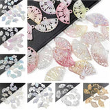 50pcs ABS Acrylic Fan Charms Resin Connectors DIY Jewelry Making Accessories