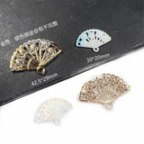 50pcs ABS Acrylic Fan Charms Resin Connectors DIY Jewelry Making Accessories