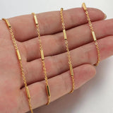 2 Meter Stainless Steel Cross Chain Clip Beads Tube Bulk Chains DIY Jewelry