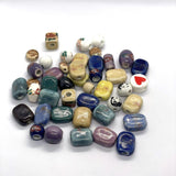 20Pcs Hand Painted Ceramic Beads Mix for Jewelry Making