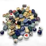 20Pcs Hand Painted Ceramic Beads Mix for Jewelry Making