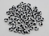 Acrylic Soccer Ball Football Round Beads 8mm