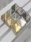 100 Metallic Tone Square Pyramid Rivet Beads 10mm