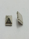 100 Metallic Tone Square Pyramid Rivet Beads 10mm