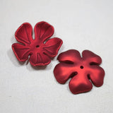 30 Pcs Red Petals Bowknot Acrylic Flowers Bead Cap DIY Jewelry Making